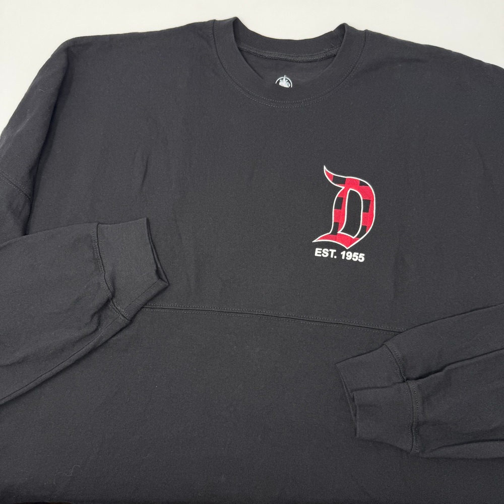 Disneyland Resort Spirit Jersey Black Buffalo Plaid Holiday Large Unisex